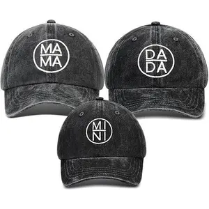 Cotton Mom and Dad Hats Adjustable, Mama mini Baseball Cap