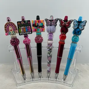 Focal Beaded Pens with Butterfly and Teacher Charms in Assorted Colors for Stylish Writing Featuring Unique Designs and Vibrant Hues