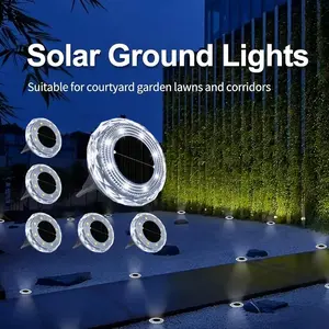 Solar Ground Lights, 12-Piece Outdoor Waterproof Upgraded Solar Garden Lights, Solar Panel Landscape Lights, Suitable For Walkways, Lawns, Courtyards, Terraces, Decks - Cold White