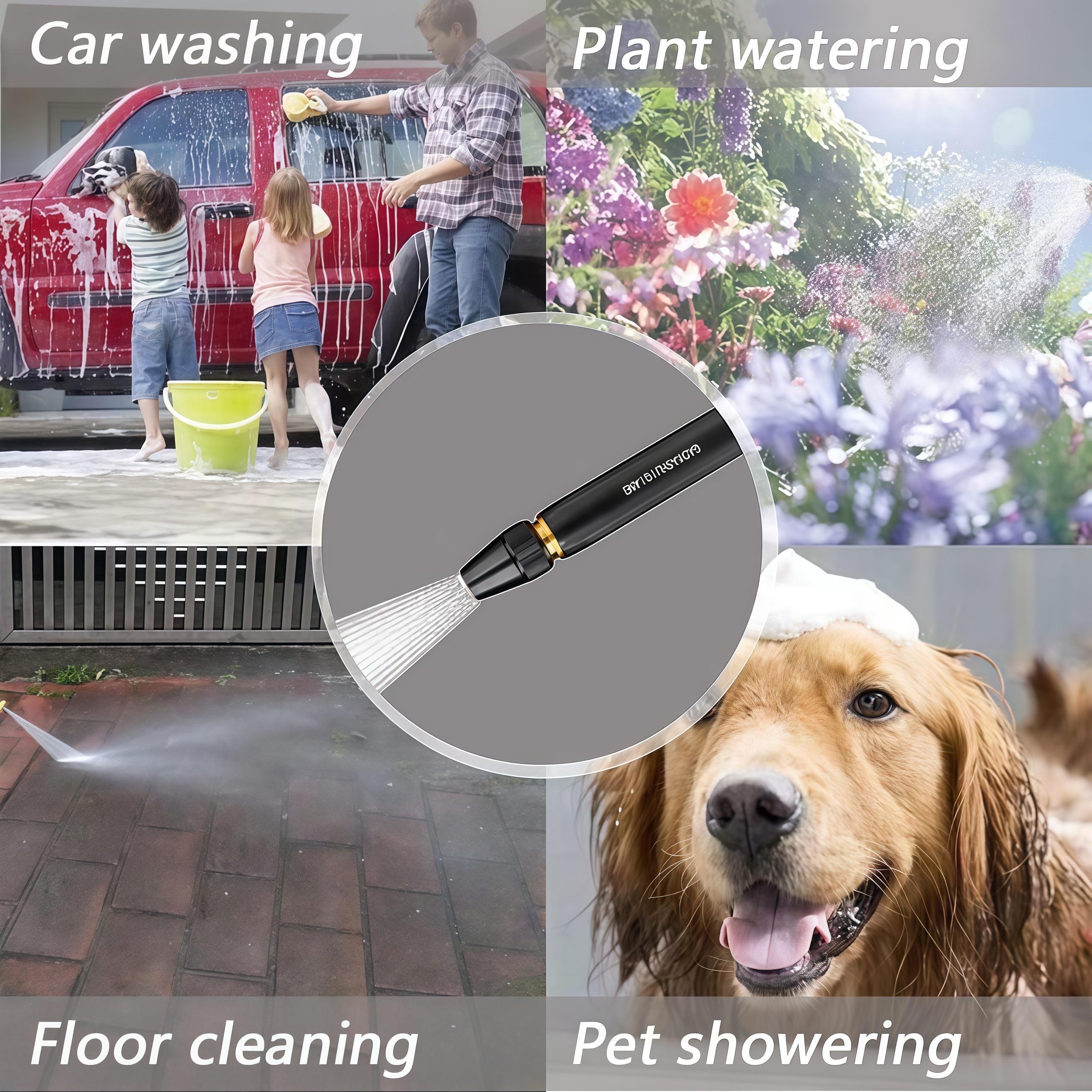 Home High-Pressure Car Wash Water Gun with Ten Times Pressure Boost Technology and Two Hose Connectors for Driveway Cleaning and Plant Care Home High-Pressure Car Wash Water Gun with Ten Times Pressure Boost Technology and Two Hose Connectors for Driveway Cleaning and Plant Care