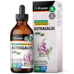 BioKrauter Astragalus Tincture High Absorption Premium Quality Vegan US Certified Immunity & Stress Support Supplement
