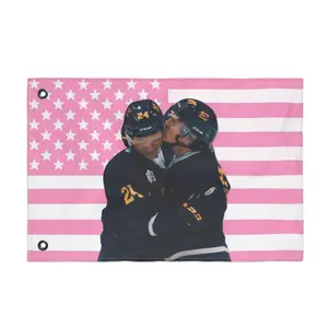 Cute Heated Rivalry Heart Flag House Banner - Romantic Fan Wall Decor - Outdoor Porch Accessory