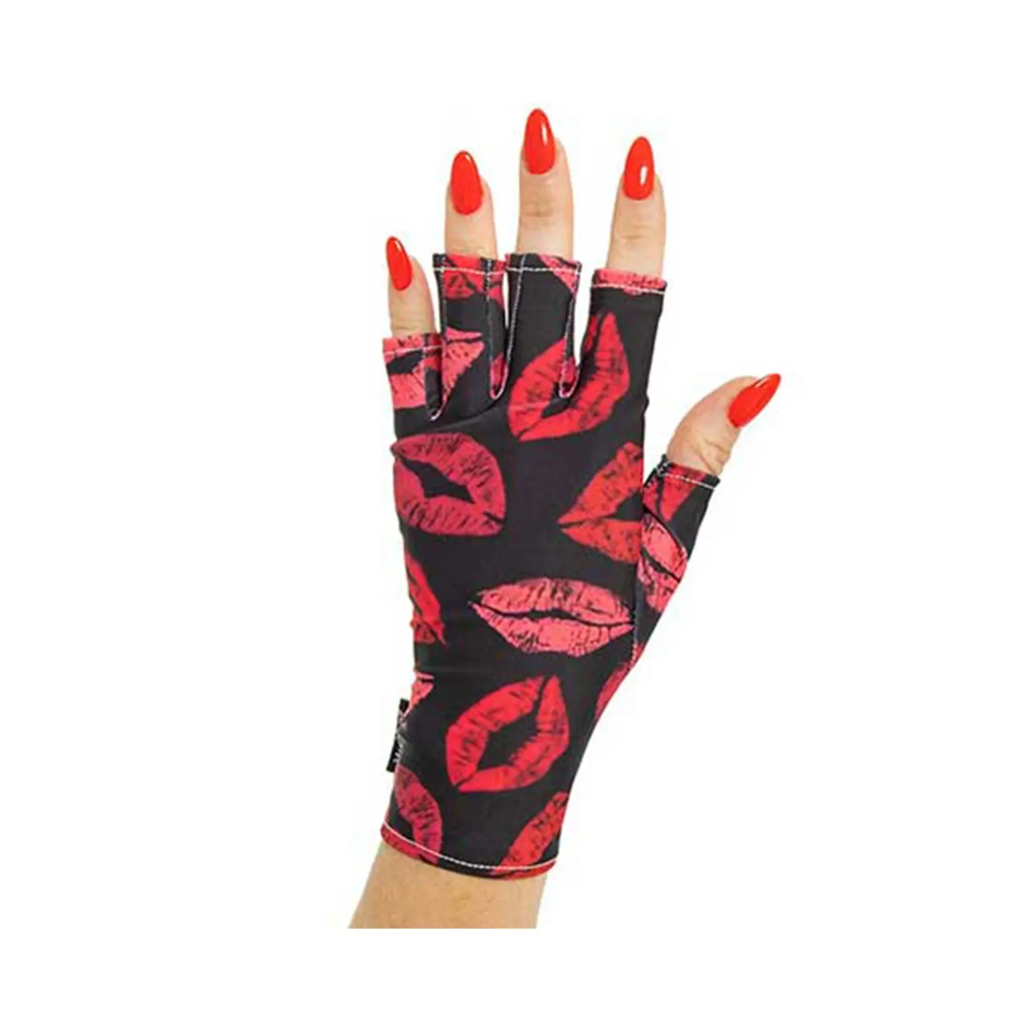 Women's UPF 50+ UV Protective Fingerless Gloves, Ideal for Manicures & Driving | ManiGlovz