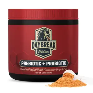Probiotics for Cats & Dogs - 6 Billion CFU Prebiotic & Probiotic Powder - 8 Strains Pet Digestive Support - Gut Health Supplement with Flaxseed & Pumpkin - 30 Day Supply with Scoop