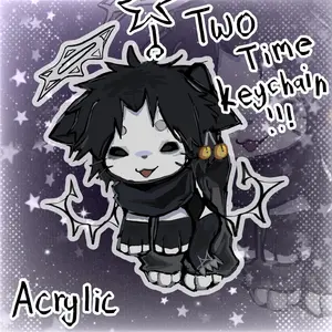 Kitty Two Time Keychain - Forsaken Roblox Keyring - Kawaii Bag Charm for Keys, Backpack & Gifts, Collectible Fan Accessory, Aesthetic Game Merch!