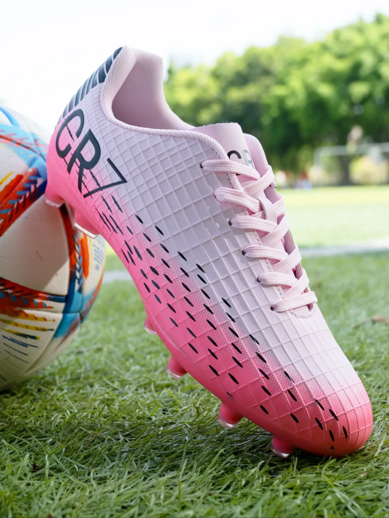 Unisex Long Nail Professional Football Shoes, Anti-Slip Wear-Resistant, Strong Grip, Outdoor Sports Style, Daily Training, Small Matches, Football Cleats
