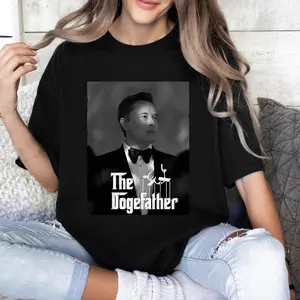 The Dogefather Musk Graphic Shirt - Elon Vintage 90s retro 100% cotton tee