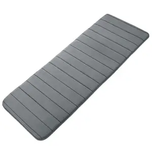 Unique Bargains Memory Foam Bath Mat, Absorbent Runner Kitchen Rug, Soft and Comfortable Runner Floor Mat for Kitchen Bathroom Floors 16" x 47", Dark Grey