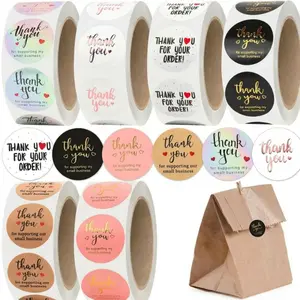 500pcs 1 Inch Thank You For Supporting My Small Business