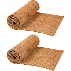 2 Rolls 16x80 Inch(40cm*200cm) Coco Liner Roll  Coconut Fiber mat Coconut Liners for Planter Flower Basket No-Slip Ice and Snow Carpet Mats  pet pad