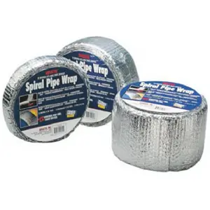 212 MAIN Reflectix SPW0202506 Foil Pipe Wrap Insulation, 2 in. x 25 ft., Pack of 6, R-Value 2.0, Reflective Surface, Condensate Stop, Pipe Insulation