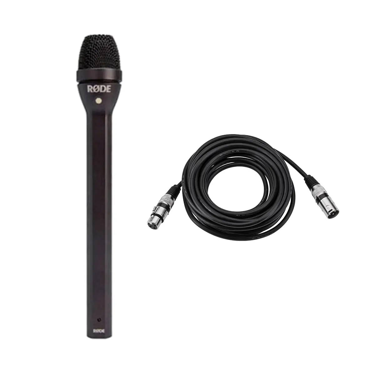 Rode REPORTER Omnidirectional Interview Microphone, 70Hz - 15kHz, 150 Ohms - With 20' 8mm XLR Microphone Cable 3 Pin XLR Male to 3 Pin XLR Female