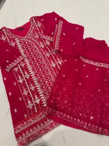 New 3pcs chiffon gharara set S38 L 46