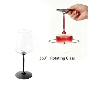 Crystal rotating wine glass, wine glass, barware, barware set