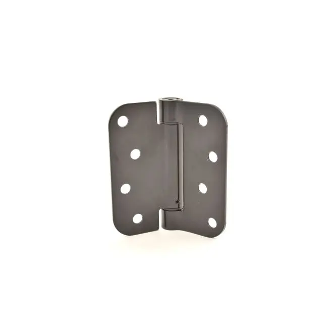 Hager 118733 Staggered Adjustable Tension Steel Full Mortise Residential Spring Door Hinge, 4 x 4 in. - 0.625 in. Radius Corner, Dull Black, Model 175241D