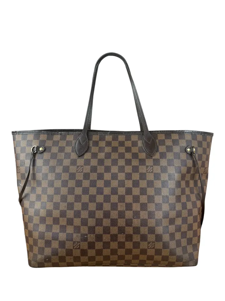 Pre-owned na Tote Bags Louis Vuitton Damier Ebene Neverfull GM