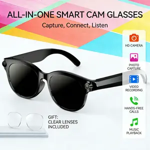 Double Lens Smart Calling Glasses, Transparent Sunglasses, 200w Camera, 512mb Storage, Language Translation, Music, Calls, Travel Fashion, Multifunctional Audio Sunglasses