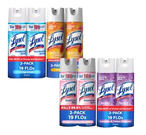 Lysol Disinfectant Spray, Household Cleaning Supplies, Multi-Purpose Room Cleaner, Antibacterial Sanitizer, Deodorizer, Hantavirus-Killing Formula