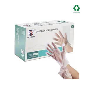 GP Craft TPE Hybrid Gloves, Disposable for sushi chefs food prep and kitchen use (200PCS/Box, 2000PCS/Case) Pack Prop
