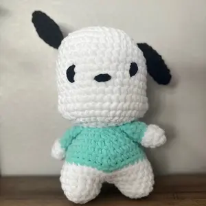 Sanrio inspired crochet pochacko plushie