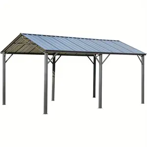 Metal Carport 10'x16' Heavy Duty, Multi-Use Shelter with Powder-Coated Steel Roof and Frame, Outdoor Carport Canopy Shelter for Car, Truck and Boat