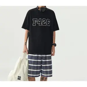F426 Official Summer Unisex Loose-Fit T-Shirt with Large Logo Appliqué – Streetwear Hip-Hop Style
