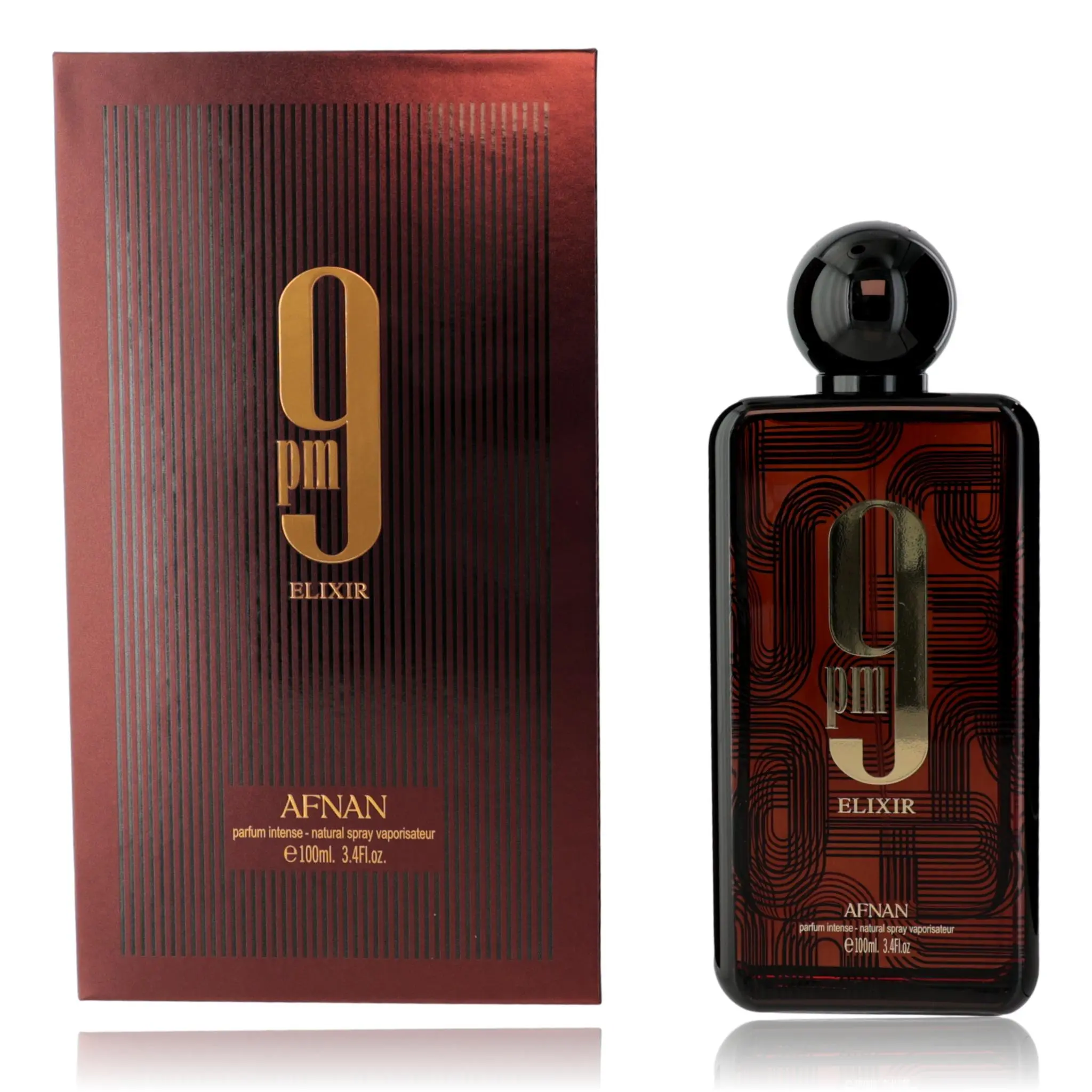 9PM Elixir by Afnan Unisex Parfum Spray - 3.4 fl oz Spray Bottle, with Cardamom Nutmeg Notes for Unisex Wear