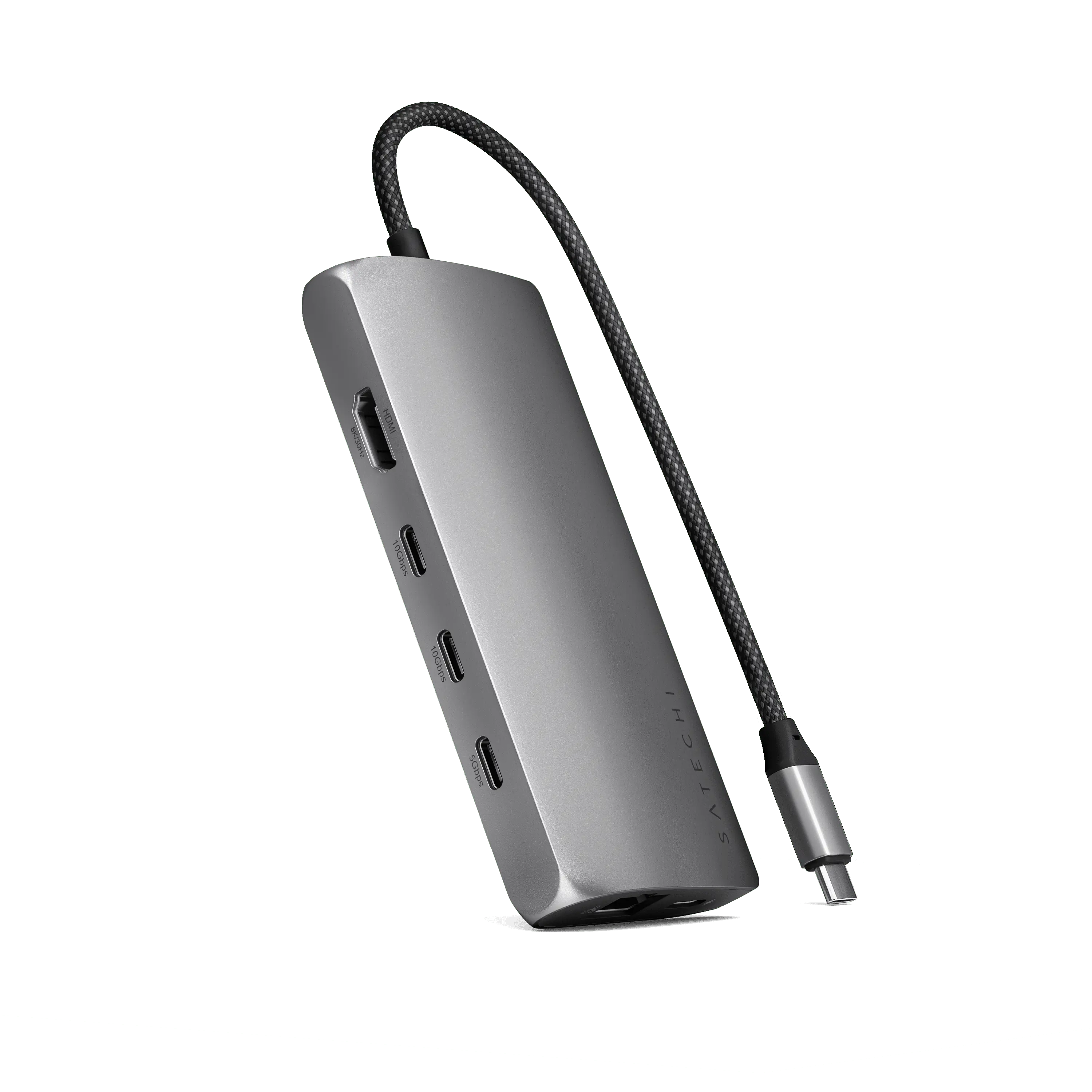 Satechi USB-C Multiport Adapter 8K HDMI V3 - 100W PD, Gigabit Ethernet, 10Gbps USB-C, SD 4.0, MacBook Pro/Air M4/M3