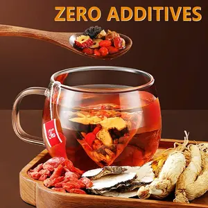 Herbal Detox Kidney Tea – Seven Treasures Formula with Ginseng & Wolfberry, Cleanse, Better Sleep & Daily Balance Vitality, 20 Bags Natural Beverage