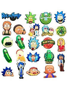 23 Crazy Scientist Cartoon Shoe Charms, Cute Decorative Sneaker Trainer Accessories, Perfect Gift for Kids & Adults, Includes Rick & Morty Party Gifts