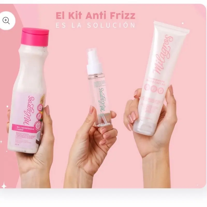 Milagros kit shampoo magia capilar ,Tratamiento magia Capilar & Serum de puntas anti frizz ( strengthen & repair your curls)  Haircare Conditioner