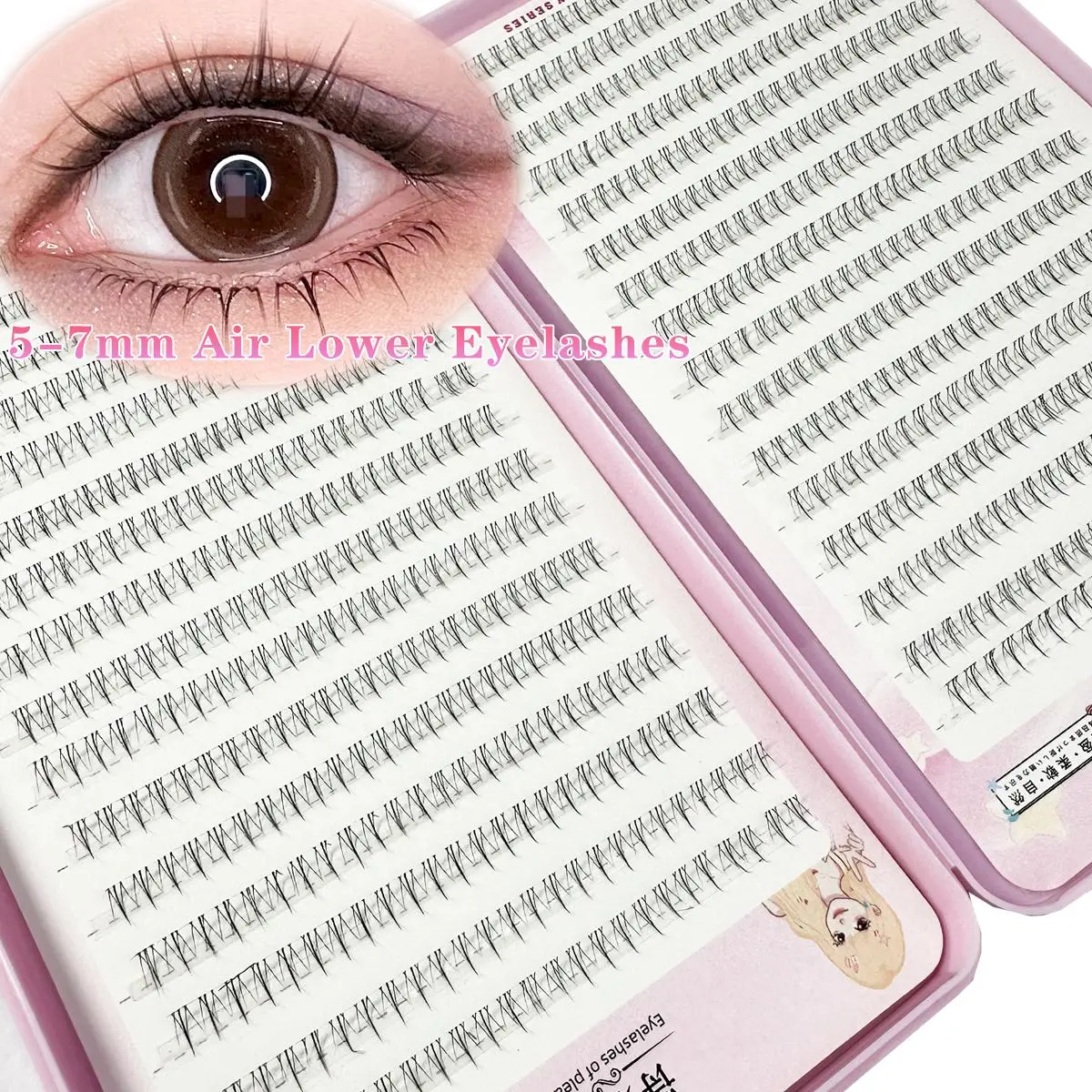 Air Lower Eyelashes Fairy Fake Lashes Segmented Natural Manga Bottom Lashes Japanese Manga Style Spiky Anime Lower Lashes Makeup 2026 New