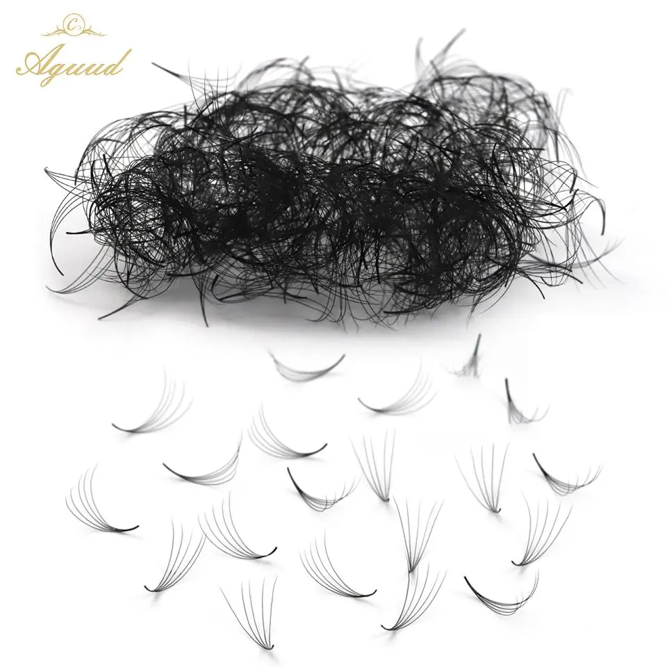 AGUUD 1 Jar 100/300/500 Fans Sharp Narrow Stem Premade Volume Fans Lash 3D/4D/5D/6D/8D/10D/12D Thin Pointy Base Volume Eyelashes 2026 New