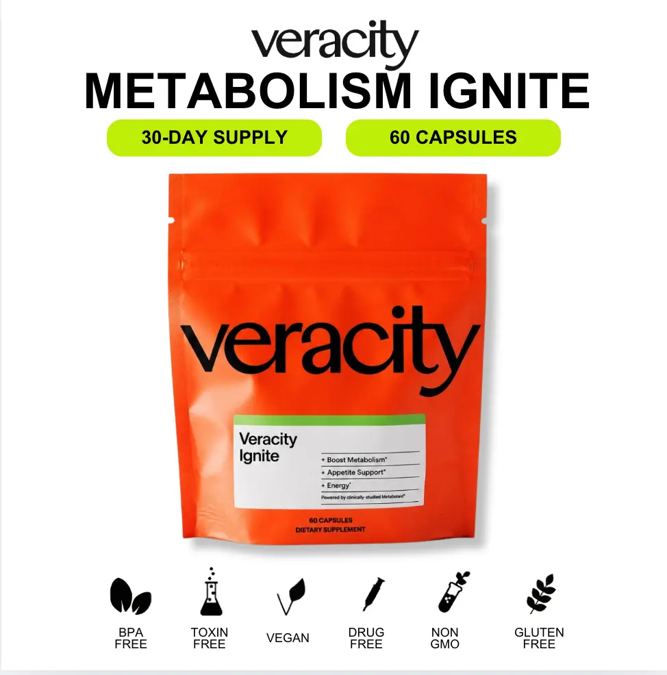 Veracity Ignite - Natural Energy & Regulate Blood Glucose - 100% Plant-Based Health Supplement