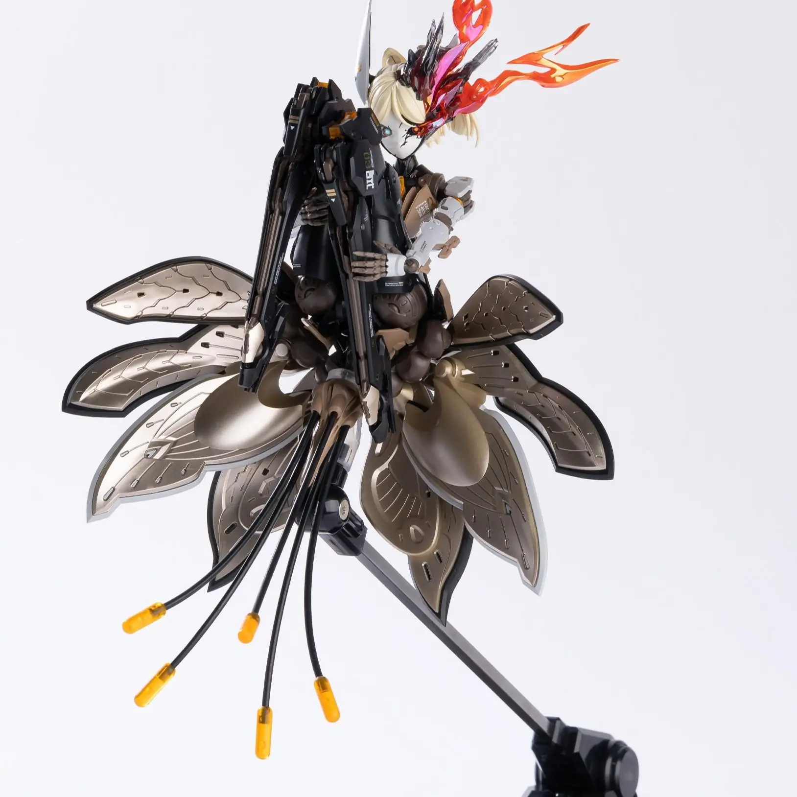 Starsflower Lily 1/10 Scale Anime Design Mech Girl Bishoujo Action Figure - 7.8 in High-Detail Assembly Model Kit, Transformable Armor, 3 Switchable Heads, Weapon System, Display Base, Anime Armor Figurines Statues & Bobbleheads Collectible