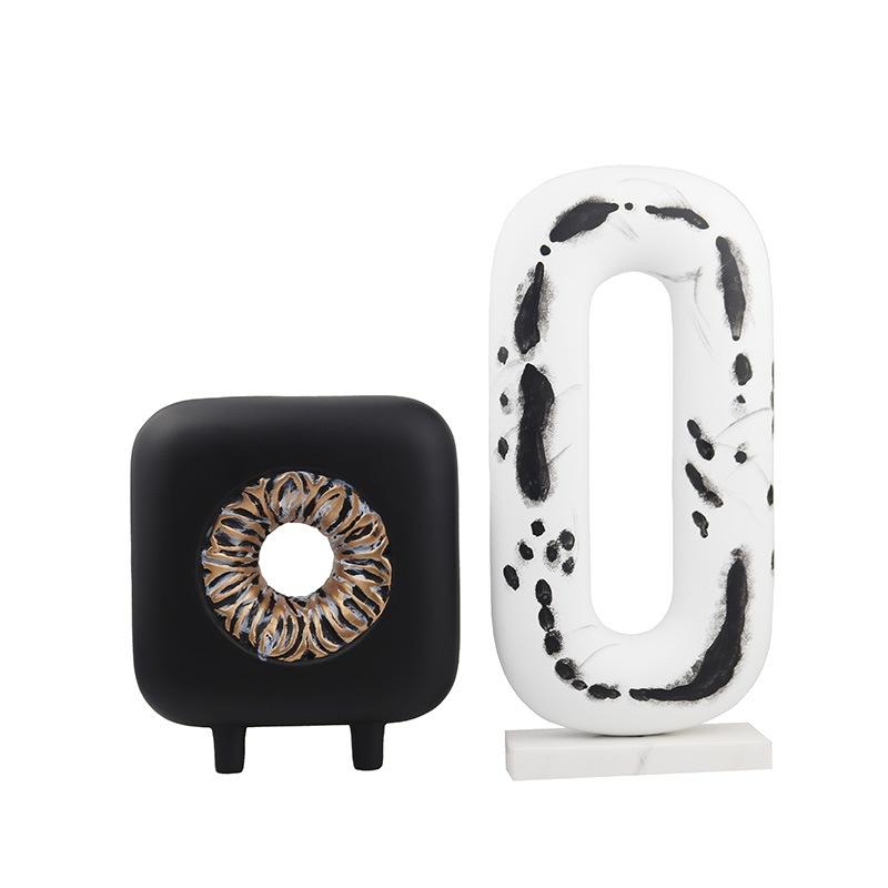 Meibao Creative Resin Marble Base Sculpture Display Sample Room Sales Office Soft Decoration Home Living Room Crafts