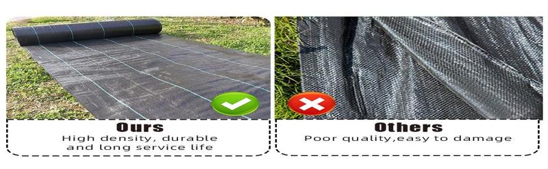 GARVEE 2.4oz 6ft x 300ft Weed Barrier Landscape Fabric Ground Cover