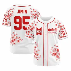 [Baseball Jersey] Custom Bangtan Members Baseball Jersey, Arirang World Tour 2026 Merch Shirt, Kpop Gift for Army, Baseball Jersey Gift Fans, Custom Kpop Jersey
