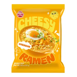OTOKI Cheesy Ramen – Cheddar Flavor | Non-Spicy, Creamy & Savory Korean Instant Noodles (4 Pack, 15.66oz)