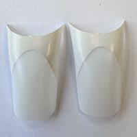 Medium Duck Nails White French Tips Milk White