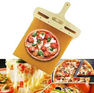 Sliding Pizza Peel with Handle - Perfect Transfer, Dishwasher Safe, for Indoor & Outdoor Ovens