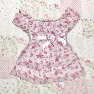 Women's floral crop top casual slim fit chic knitted bow square neck T-shirt Harajuku retro 2000s aesthetic streetwear