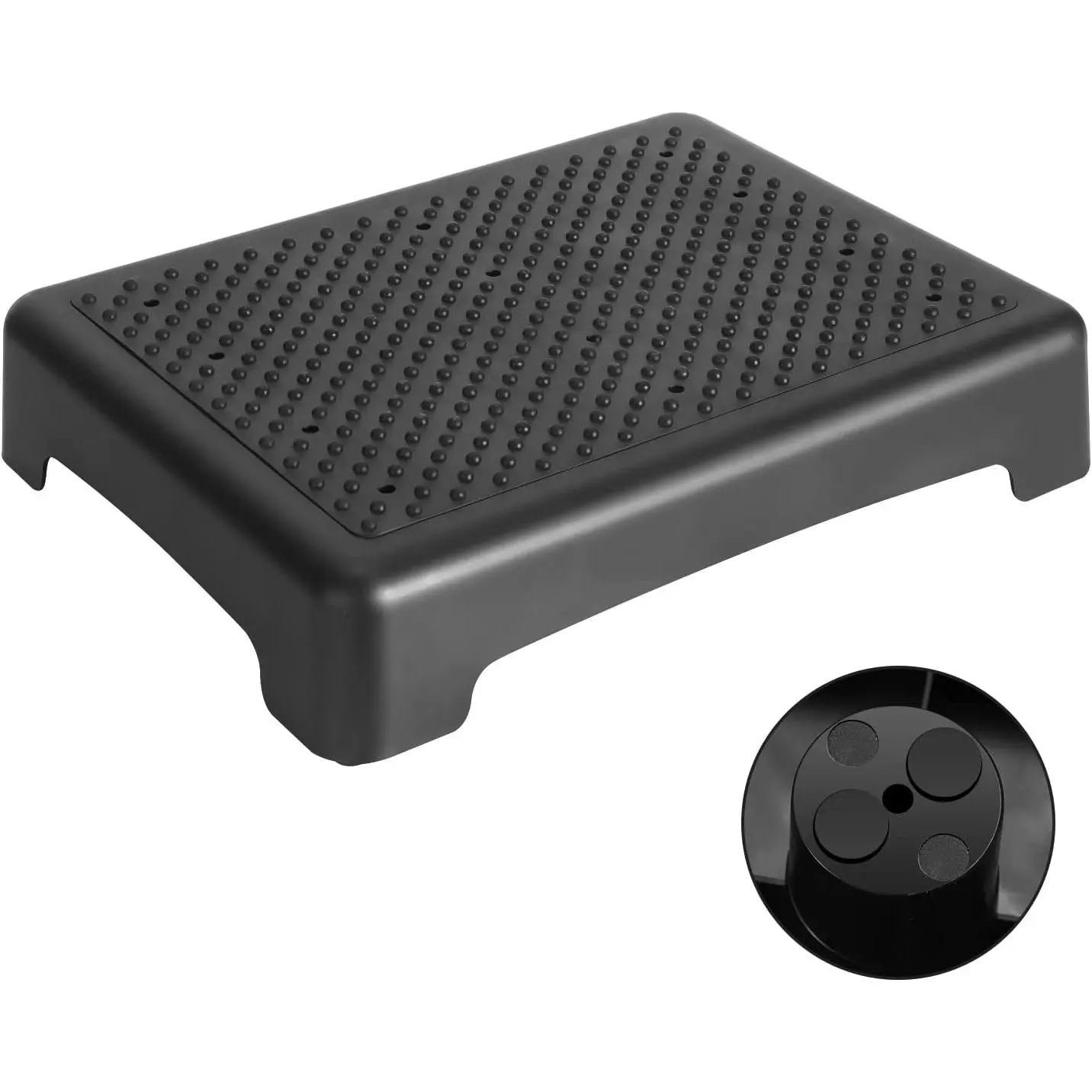 One Step Stool, Safety Step Platform for Senior & Adults, Non-Slip Mobility Step Platform for Stair, , Bed, Chair, Shower, Bathtub, Outdoor, 3.5 Inch High Rise Stairs 440 Lbs Capacity
