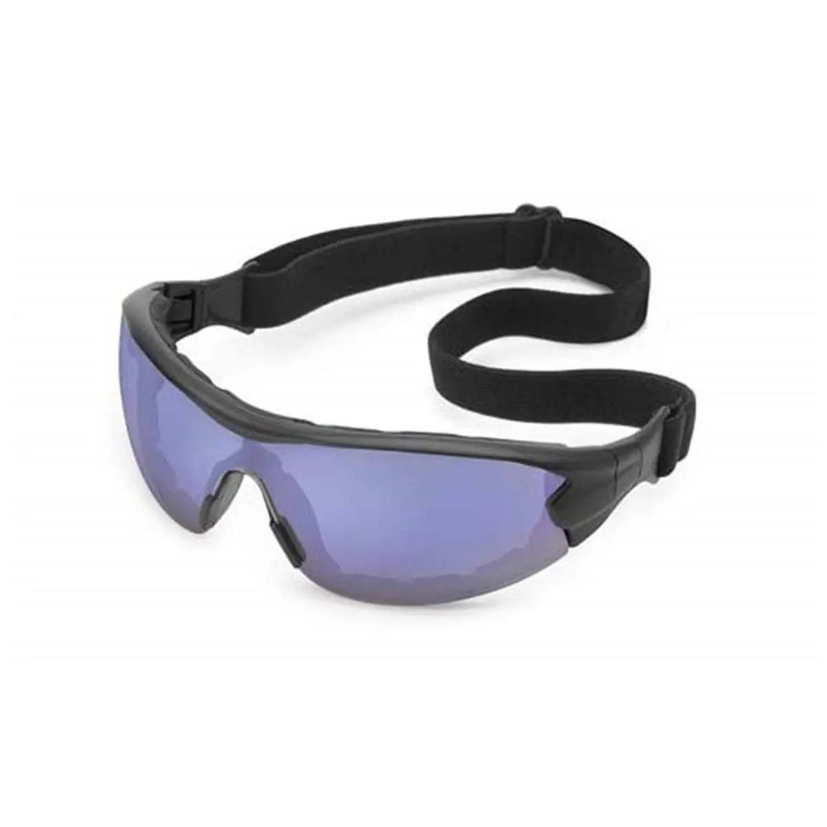Gateway Safety Convertible Spectacles - 2-in-1 Lightweight Work Safety Equipment for Cycling, Protective Eyewear with Blue Mirror Anti-Fog Lens, Foam-Lined Frame, Adjustable Head Strap, Switch Mode