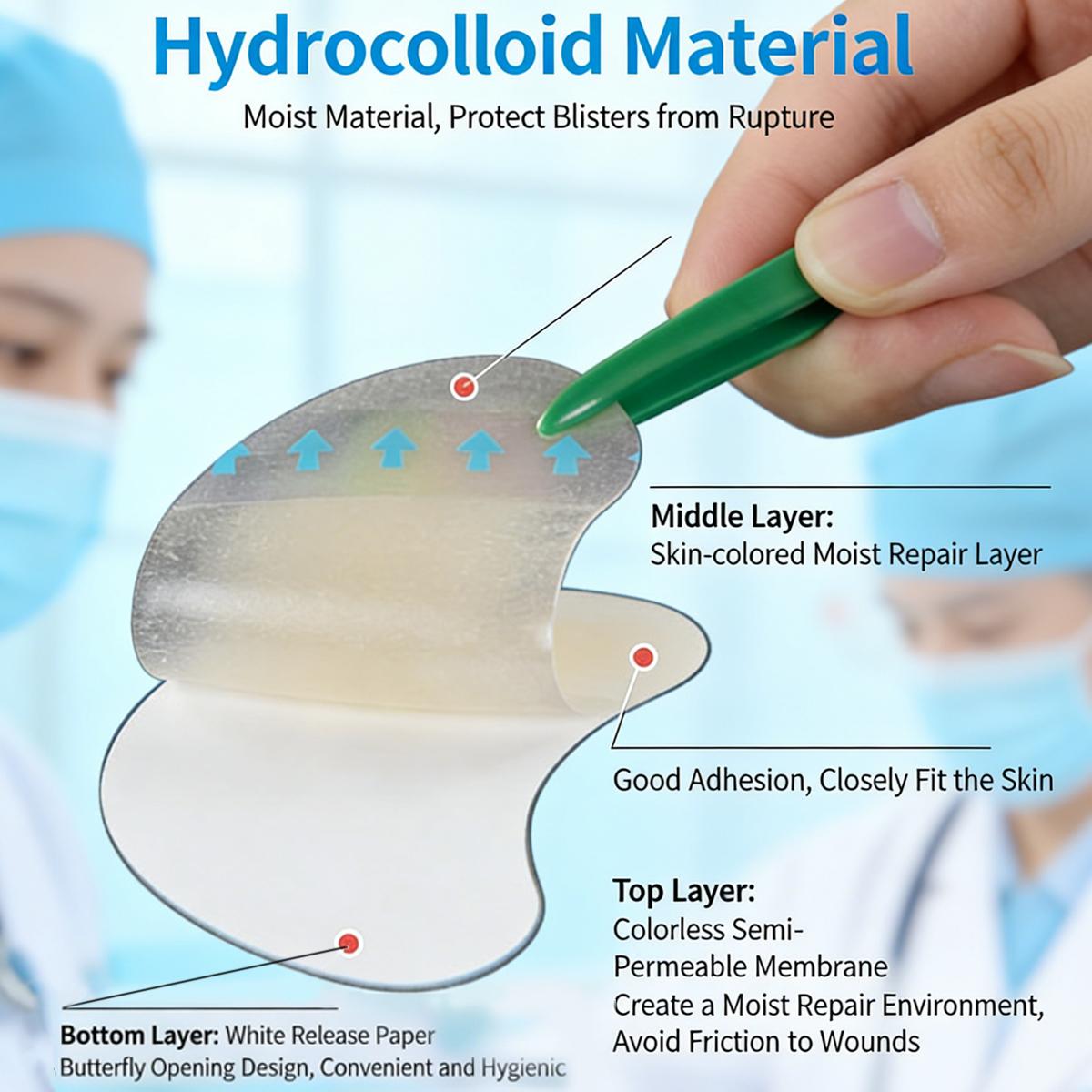 20 PCS Hydrocolloid Bandages for Feet, Blister Cushions Pads for Prevention Recovery, Water Resistant Adhesive Bandages for Heel, Toes, Daily & Travel Essentials (Variety Sizes)