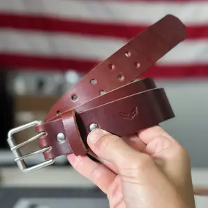 Double Prong Leather Belt