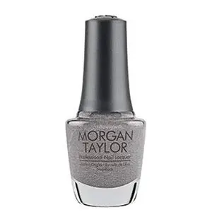 Morgan Taylor Chain Reaction - Pewter Metallic, Professional Lacquer, Vibrant, Chip-Resistant, Fast-Drying, Long-Lasting, High-Shine, Perfect for Manicures & Pedicure, 15mL.
