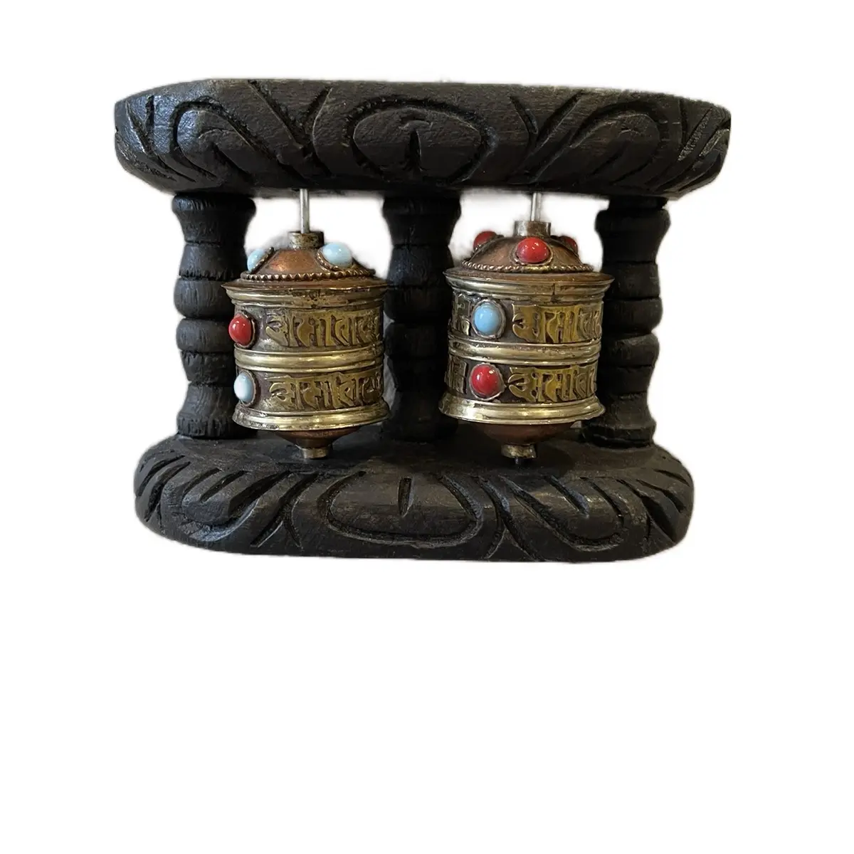 Handmade Traditional Carved Wooden Nepali Cultural Religious Wall Hanging Ornaments - Indoor Home Decor Accessory for Living Spaces