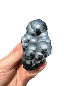 Botryoidal Hematite Natural Crystal for Grounding and Balance, Raw Surface from Morocco, Multiple Sizes Available