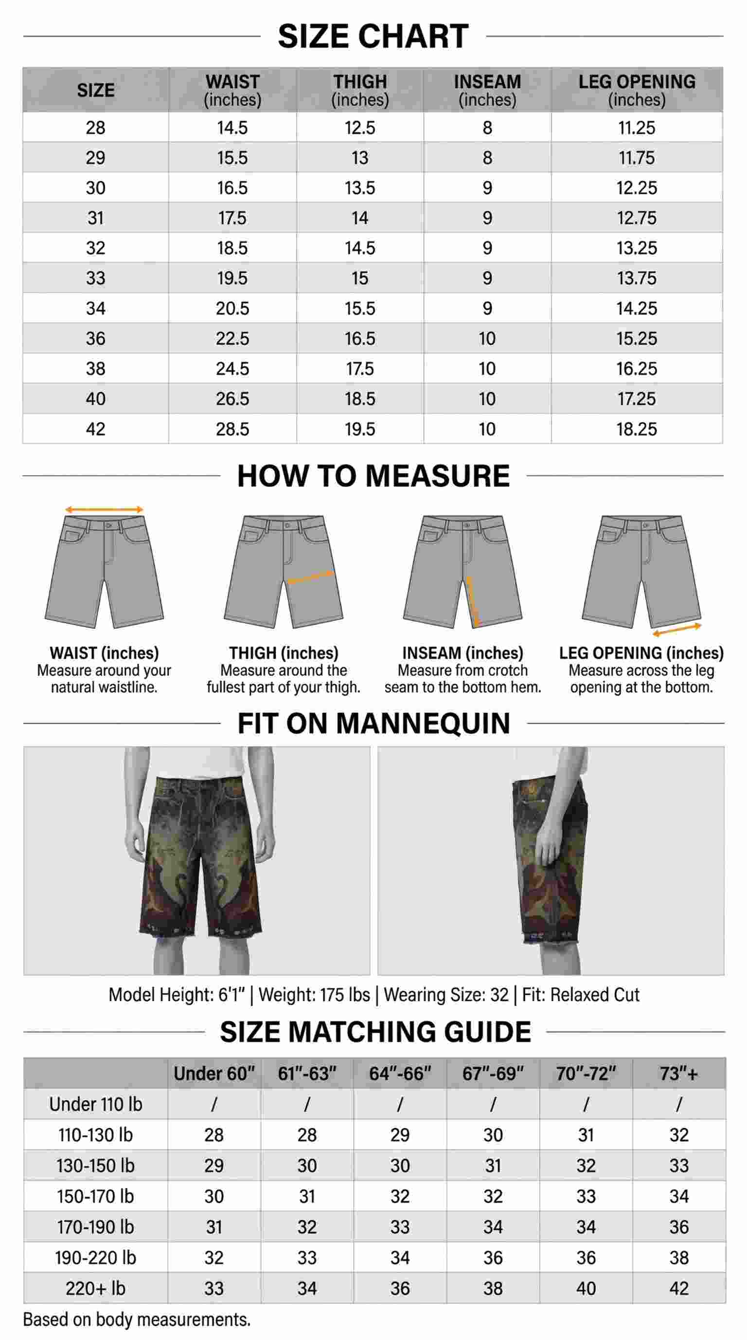 mnml Ultra Baggy Leopard Denim Shorts - Multi